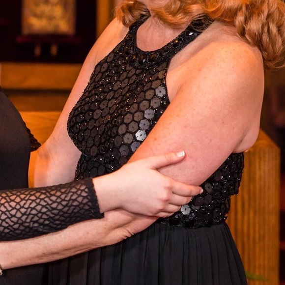 Black sequined prom/ special occasion dress - Picture 1 of 6